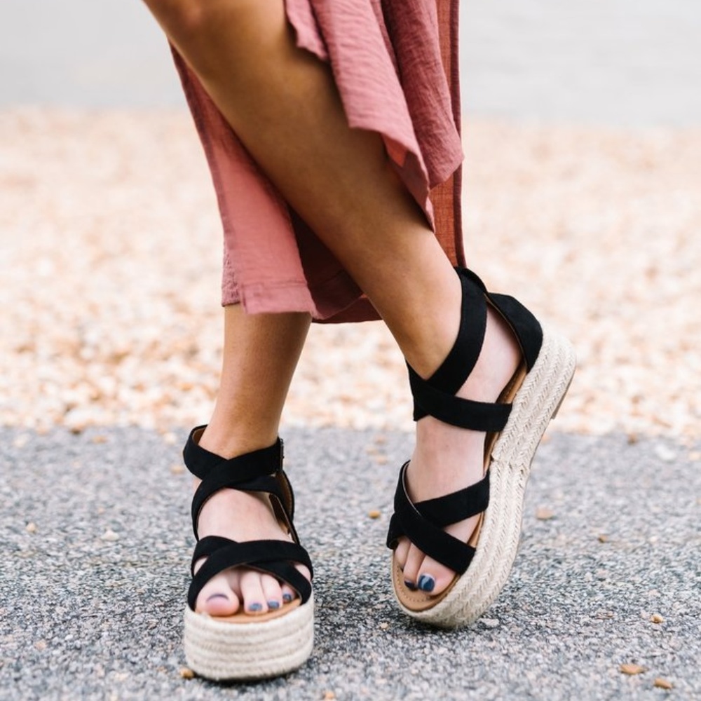 Fatima Espadrille Platform Black - Picture 4 of 6